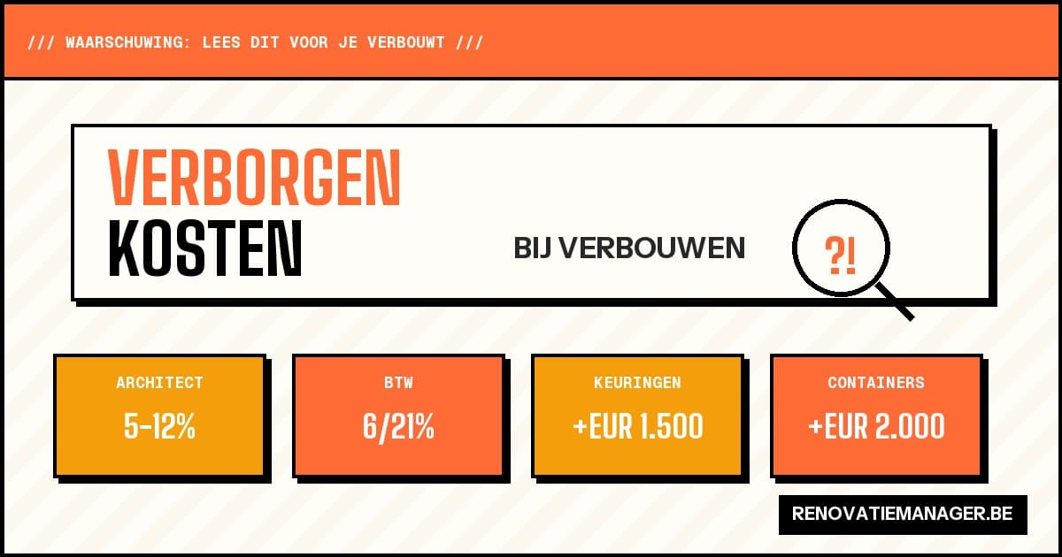 Verborgen kosten bij een renovatie: de complete lijst met bedragen