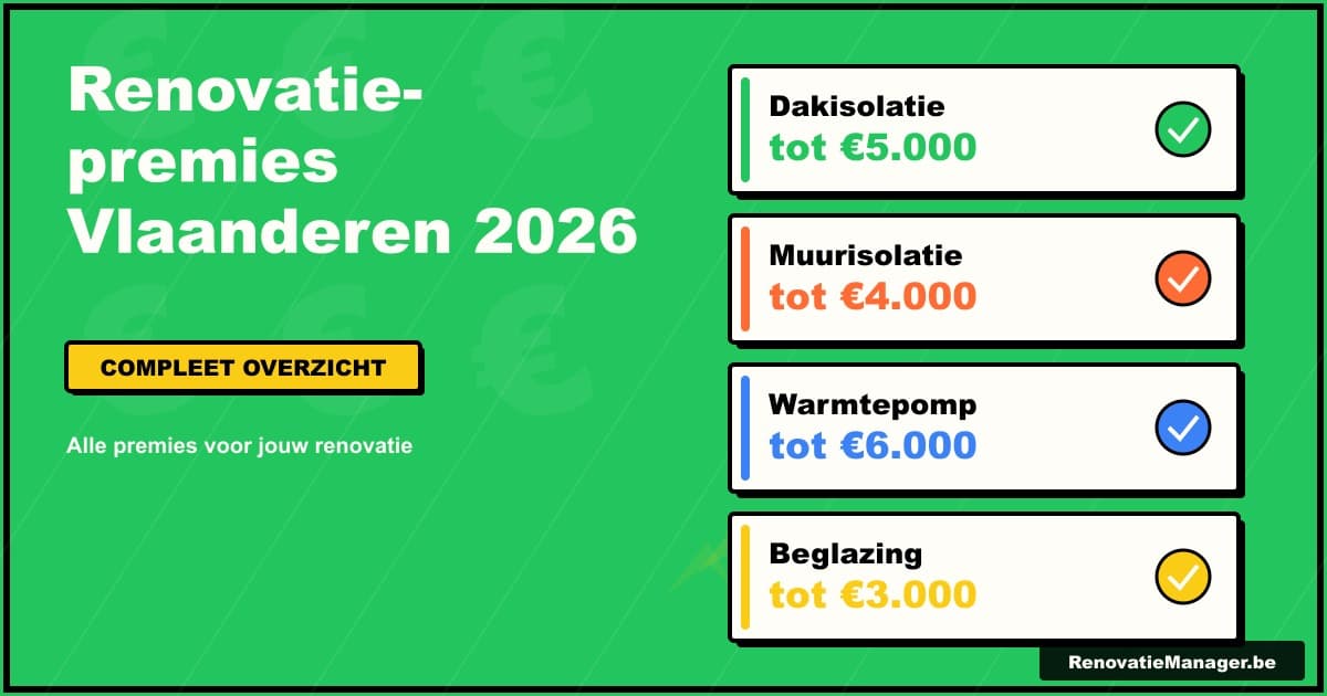 Overzicht van Vlaamse renovatiepremies voor energierenovatie in 2026